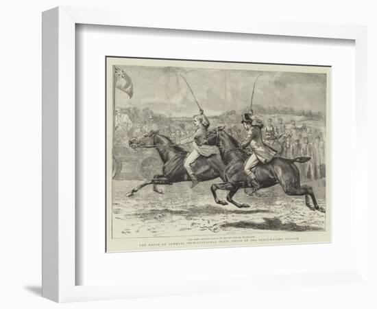 The House of Commons Steeplechase, a Close Finish in the Heavy-Weight Division-null-Framed Giclee Print