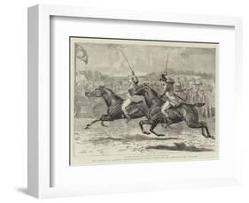 The House of Commons Steeplechase, a Close Finish in the Heavy-Weight Division-null-Framed Giclee Print