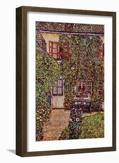 The House of Guard-Gustav Klimt-Framed Art Print