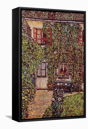 The House of Guard-Gustav Klimt-Framed Stretched Canvas