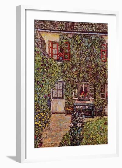 The House of Guard-Gustav Klimt-Framed Art Print