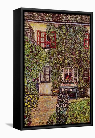 The House of Guard-Gustav Klimt-Framed Stretched Canvas