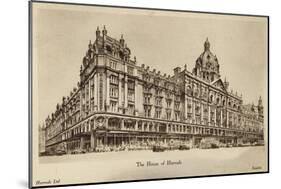 The House of Harrods, London-null-Mounted Giclee Print