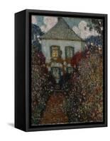 The House of Jean-Jacques Rousseau, Chambray-Henri Eugene Augustin Le Sidaner-Framed Stretched Canvas