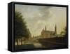 The House of Old Lock Heemstede-Johannes Janson-Framed Stretched Canvas