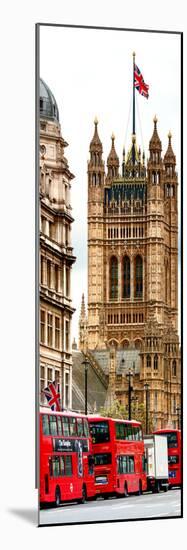 The House of Parliament and Red Bus London - UK - England - United Kingdom - Europe - Door Poster-Philippe Hugonnard-Mounted Photographic Print