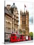 The House of Parliament and Red Bus London - UK - England - United Kingdom - Europe-Philippe Hugonnard-Stretched Canvas