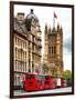 The House of Parliament and Red Bus London - UK - England - United Kingdom - Europe-Philippe Hugonnard-Framed Photographic Print