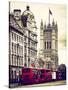 The House of Parliament and Red Bus London - UK - England - United Kingdom - Europe-Philippe Hugonnard-Stretched Canvas