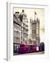 The House of Parliament and Red Bus London - UK - England - United Kingdom - Europe-Philippe Hugonnard-Framed Photographic Print