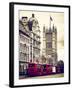 The House of Parliament and Red Bus London - UK - England - United Kingdom - Europe-Philippe Hugonnard-Framed Photographic Print