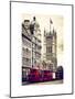 The House of Parliament and Red Bus London - UK - England - United Kingdom - Europe-Philippe Hugonnard-Mounted Art Print