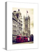 The House of Parliament and Red Bus London - UK - England - United Kingdom - Europe-Philippe Hugonnard-Stretched Canvas