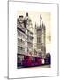 The House of Parliament and Red Bus London - UK - England - United Kingdom - Europe-Philippe Hugonnard-Mounted Art Print