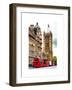 The House of Parliament and Red Bus London - UK - England - United Kingdom - Europe-Philippe Hugonnard-Framed Art Print