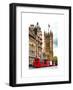 The House of Parliament and Red Bus London - UK - England - United Kingdom - Europe-Philippe Hugonnard-Framed Art Print