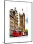 The House of Parliament and Red Bus London - UK - England - United Kingdom - Europe-Philippe Hugonnard-Mounted Art Print