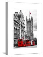 The House of Parliament and Red Bus London - UK - England - United Kingdom - Europe-Philippe Hugonnard-Stretched Canvas