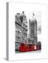 The House of Parliament and Red Bus London - UK - England - United Kingdom - Europe-Philippe Hugonnard-Stretched Canvas