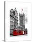 The House of Parliament and Red Bus London - UK - England - United Kingdom - Europe-Philippe Hugonnard-Stretched Canvas