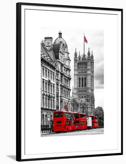 The House of Parliament and Red Bus London - UK - England - United Kingdom - Europe-Philippe Hugonnard-Framed Premium Giclee Print