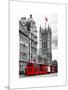 The House of Parliament and Red Bus London - UK - England - United Kingdom - Europe-Philippe Hugonnard-Mounted Premium Giclee Print