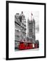 The House of Parliament and Red Bus London - UK - England - United Kingdom - Europe-Philippe Hugonnard-Framed Premium Giclee Print