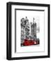 The House of Parliament and Red Bus London - UK - England - United Kingdom - Europe-Philippe Hugonnard-Framed Art Print