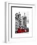 The House of Parliament and Red Bus London - UK - England - United Kingdom - Europe-Philippe Hugonnard-Framed Art Print