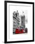 The House of Parliament and Red Bus London - UK - England - United Kingdom - Europe-Philippe Hugonnard-Framed Art Print