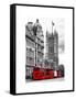 The House of Parliament and Red Bus London - UK - England - United Kingdom - Europe-Philippe Hugonnard-Framed Stretched Canvas