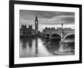 The House of Parliament and Westminster Bridge-Grant Rooney-Framed Art Print