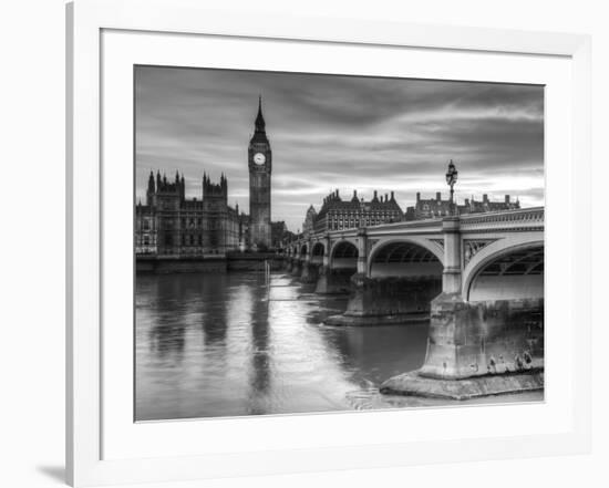 The House of Parliament and Westminster Bridge-Grant Rooney-Framed Art Print