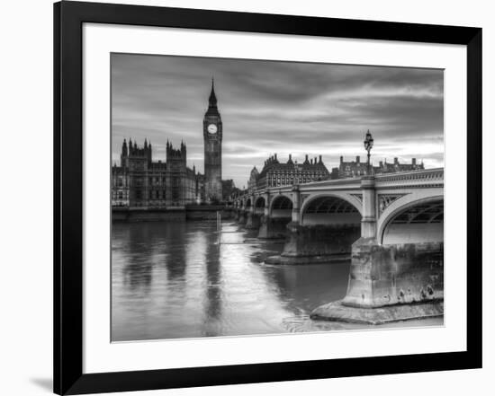 The House of Parliament and Westminster Bridge-Grant Rooney-Framed Art Print