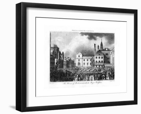 The House of Parliament, with the Royal Procession, London, 1804-Thompson-Framed Giclee Print