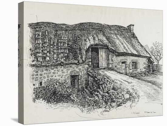The House of Peter Tournadre in Rochefort-Montagne-null-Stretched Canvas