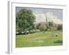 The House of the Deaf Woman and the Belfry at Eragny, 1886-Camille Pissarro-Framed Giclee Print