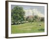 The House of the Deaf Woman and the Belfry at Eragny, 1886-Camille Pissarro-Framed Giclee Print