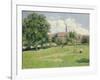 The House of the Deaf Woman and the Belfry at Eragny, 1886-Camille Pissarro-Framed Giclee Print