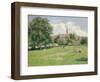 The House of the Deaf Woman and the Belfry at Eragny, 1886-Camille Pissarro-Framed Giclee Print