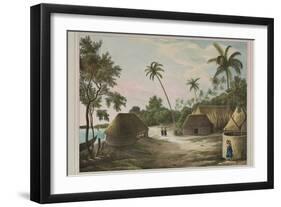 The House of the Tamaha, Moua, Tonga, 1830-Louis Auguste de Sainson-Framed Giclee Print