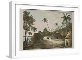 The House of the Tamaha, Moua, Tonga, 1830-Louis Auguste de Sainson-Framed Giclee Print