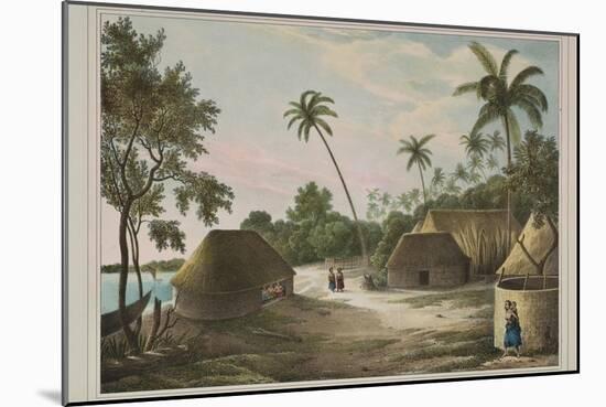 The House of the Tamaha, Moua, Tonga, 1830-Louis Auguste de Sainson-Mounted Giclee Print