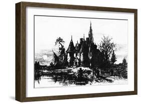 The House of Usher, Illustration from 'The Works of Edgar Allan Poe', 1884-Robert Swain Gifford-Framed Giclee Print