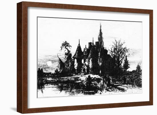 The House of Usher, Illustration from 'The Works of Edgar Allan Poe', 1884-Robert Swain Gifford-Framed Giclee Print