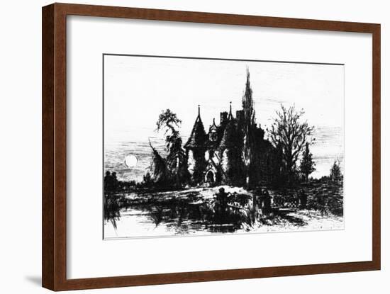 The House of Usher, Illustration from 'The Works of Edgar Allan Poe', 1884-Robert Swain Gifford-Framed Giclee Print