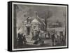 The House on Fire on Christmas Eve-John Williamson-Framed Stretched Canvas