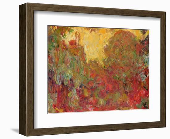 The House Seen from the Rose Garden, 1922-24-Claude Monet-Framed Premium Giclee Print