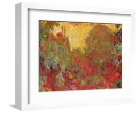 The House Seen from the Rose Garden, 1922-24-Claude Monet-Framed Premium Giclee Print