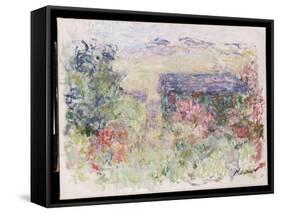 The House Through the Roses, C.1925-26-Claude Monet-Framed Stretched Canvas